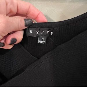 Black knot midi dress with cutouts